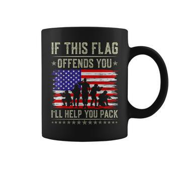 If This Flag Offends You I'll Help You Us Flag Veterans Day Coffee Mug - Thegiftio UK