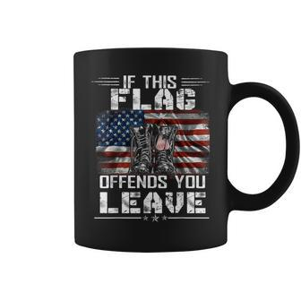 If This Flag Offends You Leave Proud Usa Veteran Coffee Mug - Monsterry