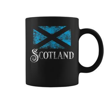 Flag Of Scotland Scottish Pride Flag Vintage Distressed Coffee Mug - Monsterry AU