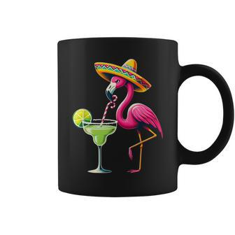 Flamingo Drinking Margarita Mexican Poncho Cinco De Mayo Coffee Mug | Mazezy AU