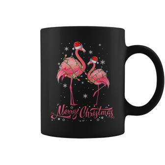 Flamingo Santa Light Christmas Sweater Flamingo Christmas Coffee Mug - Monsterry