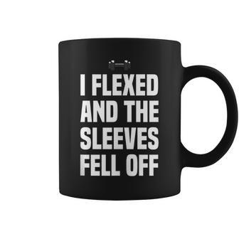 I Flexed And The Sleeves Fell Off Fun Sleeveless Gym Workout Coffee Mug - Monsterry DE