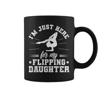 Flipping Daughter Gymnastics Dad Of A Gymnast Dad Coffee Mug - Monsterry