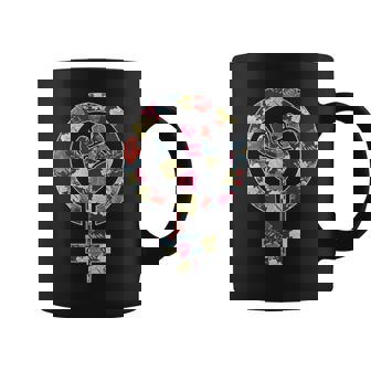 Floral Hasta Feminista Empoderamiento Igualdad De Género Taza de café - Regaloses