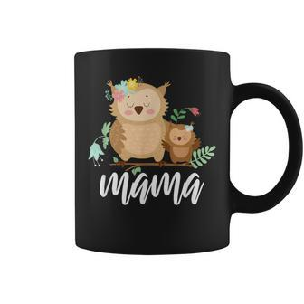 Floral Owl Mom & Baby Mama Animal Mother's Day Owls Lover Coffee Mug - Monsterry