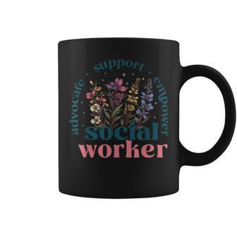 Floral Social Worker Wildflowers Advocate Support Empower Coffee Mug | Mazezy