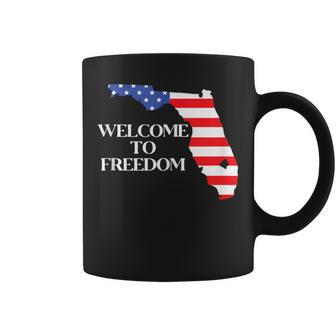 Florida American Flag Welcome To Freedom Coffee Mug - Monsterry DE