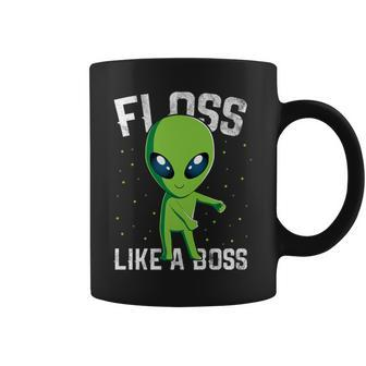 Floss Like A Boss Alien Flossing Dance Halloween Coffee Mug | Crazezy DE