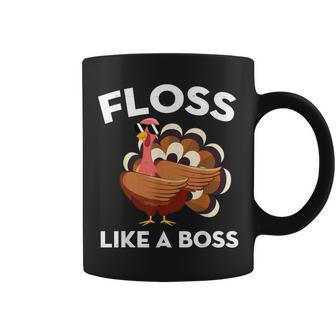 Flossing Turkey Floss Like A Boss Thanksgiving Coffee Mug | Crazezy