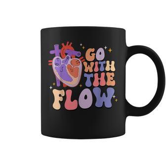 The Flow Of The Heart Cardiac Nurse Cardiology Sonographer Coffee Mug - Monsterry