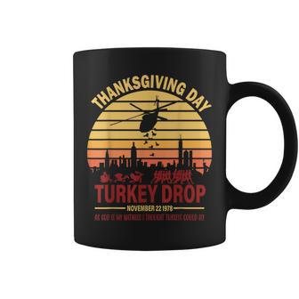 Flying Turkeys Thanksgiving Turkey Drop As God Is My Witness Coffee Mug | Mazezy