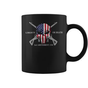 Foot Liberty Or Death 2Nd Amendment 1789 Flag Header Skull Coffee Mug - Monsterry AU