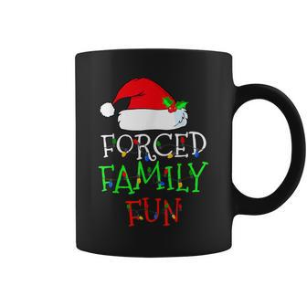 Forced Family Fun Sarcastic Christmas Pajama Family Coffee Mug | Mazezy