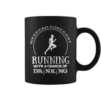 Weekend Forecast Mountain Running With A Chance Of Drinking Coffee Mug | Mazezy