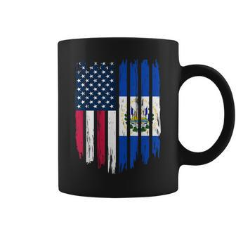 Foreigner Immigrant Usa United States El Salvador Flag Coffee Mug - Monsterry DE