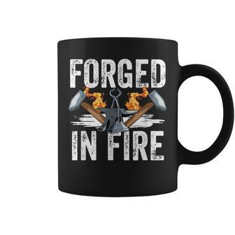 Forged In Fire Blacksmith Forging Hammer Blacksmithing Forge Coffee Mug | Mazezy