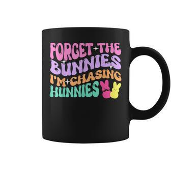 Forget The Bunnies I'm Chasing Hunnies Easter Day Groovy Coffee Mug - Seseable