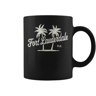 Fort Lauderdale Florida Vintage 70S Palm Trees Graphic Coffee Mug - Monsterry CA