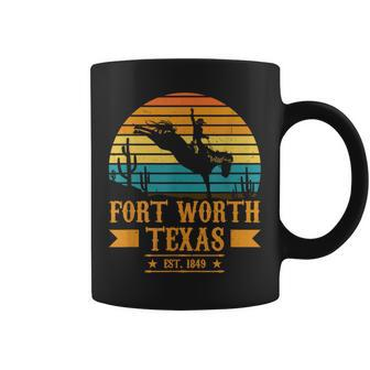 Fort Worth Texas Rodeo Rider Horse Fort Worth Texas Coffee Mug - Monsterry
