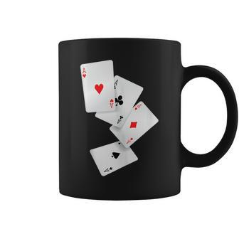 Four Aces Poker Pro Lucky Player Winner Costume Hand Coffee Mug - Monsterry DE
