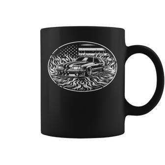 Foxbody Foxbody 50 American Flag Foxbody And Flames Stang Coffee Mug - Monsterry DE