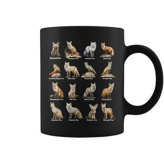 Foxes Of The World Fox Animals Educational Coffee Mug - Monsterry