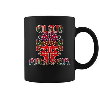 Fraser Scottish Clan Family Name Tartan Knot Coffee Mug - Seseable