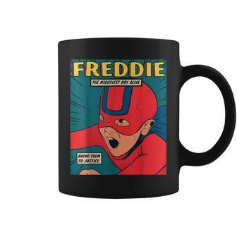 Freddie The Superhero I Birthday Name Coffee Mug - Seseable