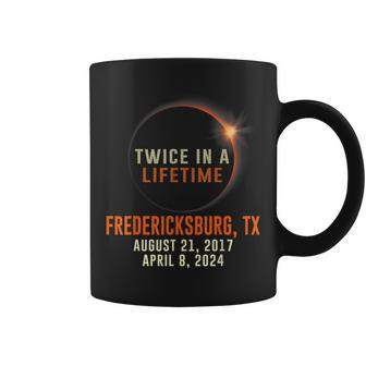 Fredericksburg Texas Total Eclipse 2024 Twice In A Lifetime Coffee Mug - Thegiftio