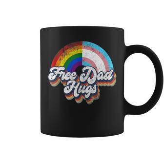 Free Dad Hugs Gay Lgbt Pride Rainbow And Transgender Month Coffee Mug - Monsterry UK