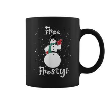 Free Frosty Snowman In Winter Snows White Coffee Mug - Monsterry DE