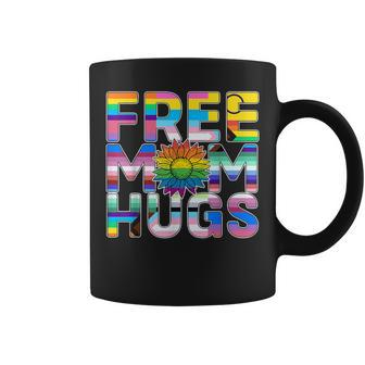 Free Mom Hugs Lgbt Pride Mom Daisy Flower Lesbian Mother Day Coffee Mug - Thegiftio UK