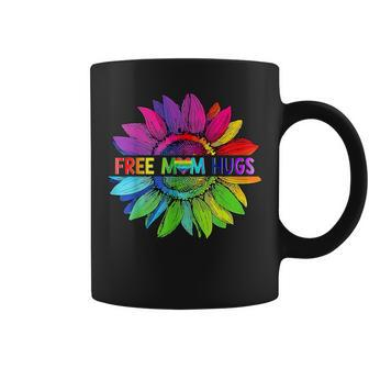 Free Mom Hugs Lgbt Pride Mom Daisy Rainbow Flower Mother Day Coffee Mug - Monsterry DE