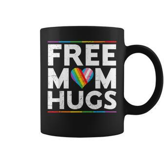 Free Mom Hugs Lgbt Pride Parades Rainbow Transgender Flag Coffee Mug - Monsterry