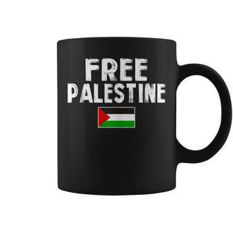 Free Palestine Flag Arabic Gaza Coffee Mug - Monsterry