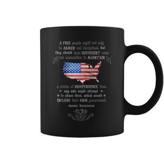 Free People Ought Not Only Armed George Washington Coffee Mug - Monsterry