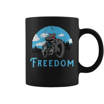 Freedom Old School Motorcycle Rider Retro Coffee Mug - Monsterry AU