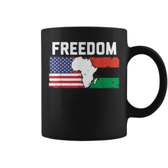 Freedom United States Of America And Pan-African Flag Coffee Mug - Monsterry AU