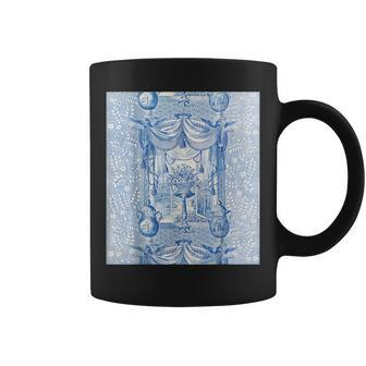French Blue Toile Floral Chinoiserie And Ginger Jars Coffee Mug - Monsterry DE