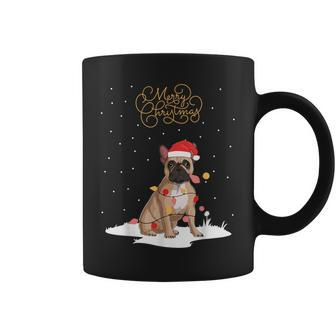 Frenchie Santa Xmas Merry Christmas French Bulldog Coffee Mug - Seseable