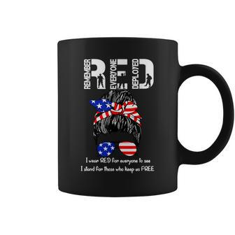 On Friday We Wear Red Military Support Troops Coffee Mug - Seseable