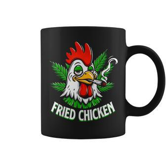 Fried Smoking Chicken 420 Marijuana Weed Leaf Pots 420 Coffee Mug | Mazezy