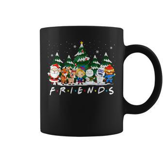 Friends Christmas Santa Rudolph Snowman Family Pajama Xmas Coffee Mug | Mazezy