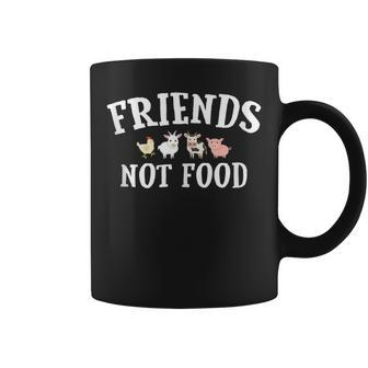 Friends Not Food Don't Eat Animals Vegetarian Vegan Coffee Mug - Monsterry UK