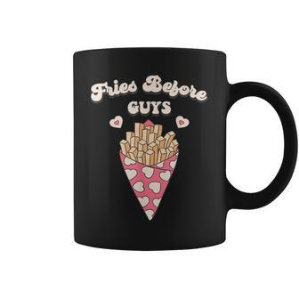 Fries Before Guys Nage Girls Dating Valentine's Day Coffee Mug - Monsterry UK