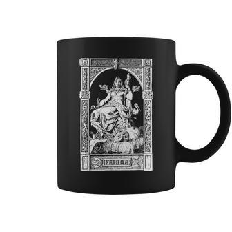 Frigga On Throne Norse Viking Mythology God Mother 1901 Coffee Mug - Monsterry