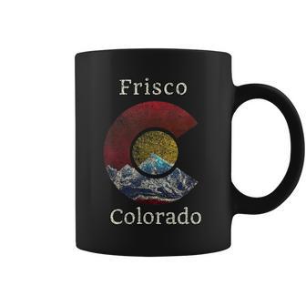 Frisco Colorado Flag Styled Mountain Coffee Mug - Monsterry AU