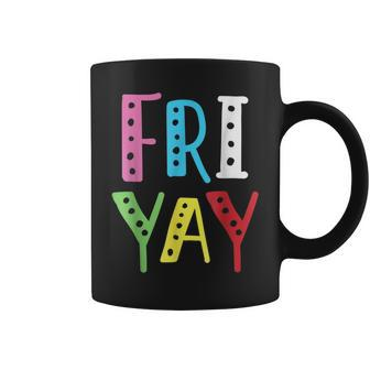 Friyay Teacher Weekend Back To School Friday Coffee Mug | Crazezy DE