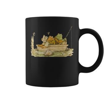 Frog & Toad Fishing Vintage Classic Book Frog Reading Book Coffee Mug - Seseable