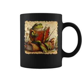 Frog & Toad Fishing Vintage Classic Book Frog Reading Book Coffee Mug - Monsterry DE